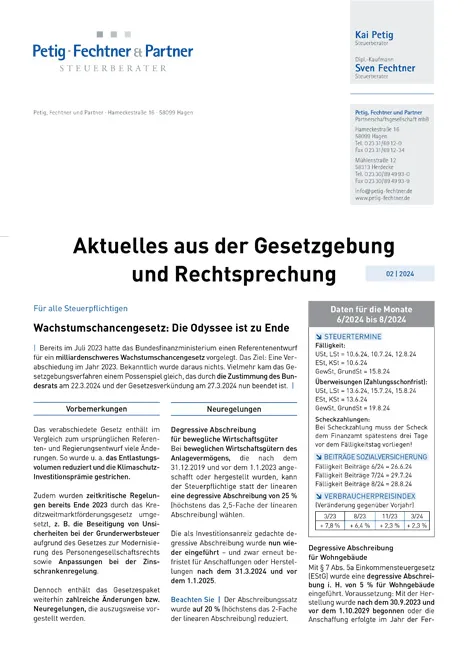 Quartals-Rundschreiben 02-2024