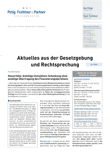 Quartals-Rundschreiben 04-2024